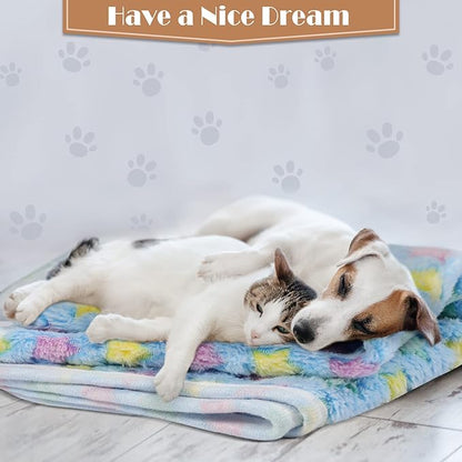 Tatuo 12 Pieces Puppy Blanket Warm Dog Cat Sleep Mat Pet Kitten Doggy Fleece - Image 4