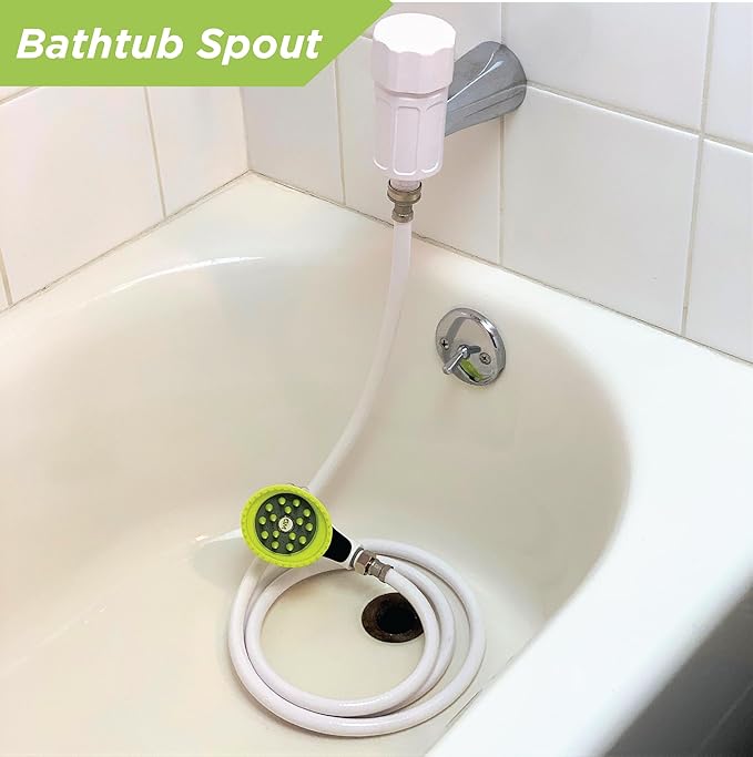 Wondurdog Bathtub Spout and Garden Hose Attachment Dog Wash Kit w/Splash Shield - Image 6
