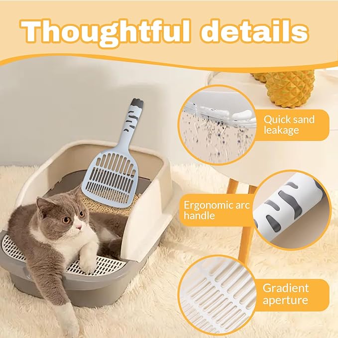 Cat Litter Scoop, Kitty Litter Scoop, Cat and Dog Poop Collector, 3-Layer Mesh - Image 5