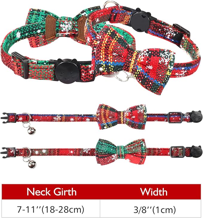 Joytale 2 Pack Christmas Cat Collar - Image 8