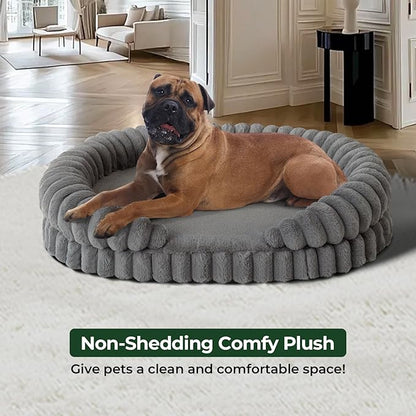 BALANCE Calming Dog Bed for Extra Large Dogs, 42 Inches Oval Washable XL Pet Bed - Image 3