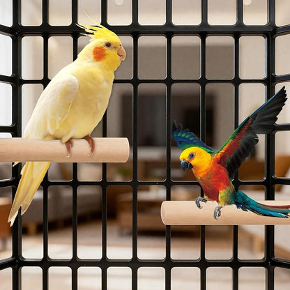 2PCS Bird Perches for Cage Wooden Parrot Perch Stand, Parrot Perches Toys Wood - Image 6