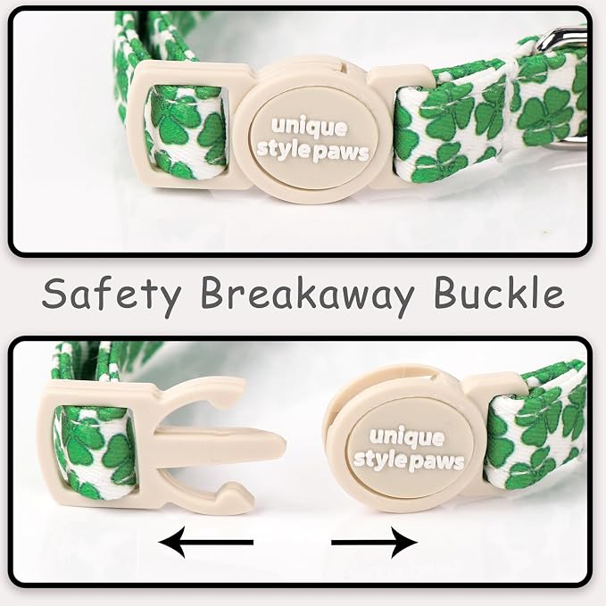 Unique style paws 2 Pack St. Patrick's Day Kitten Collar Breakaway - Image 4