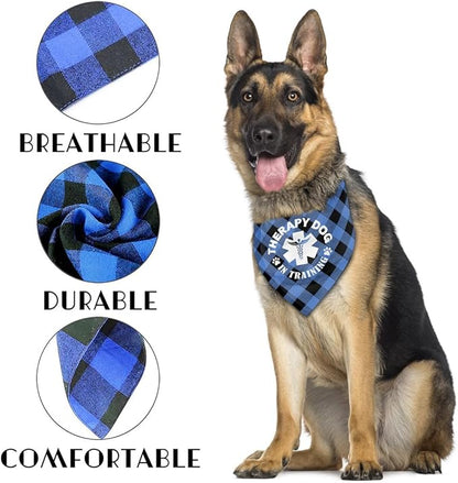 Dog Bandana, Therapy Dog Please Pet Me with, Dogs Scarf Classical Printing - Image 3