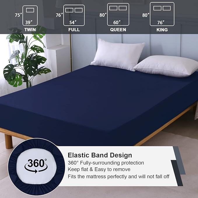 Twin Mattress Protector Waterproof, Fitted Sheet Style Breathable Cooling - Image 5