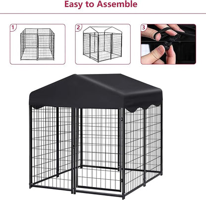 Dog Kennel Outdoor, 4.5' x 4' x 4' Outside Dog Kennel - Image 7