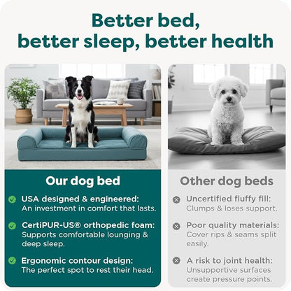 FurHaven Orthopedic Dog Bed for Large Dogs, Sofa Contour Mattress - Image 7