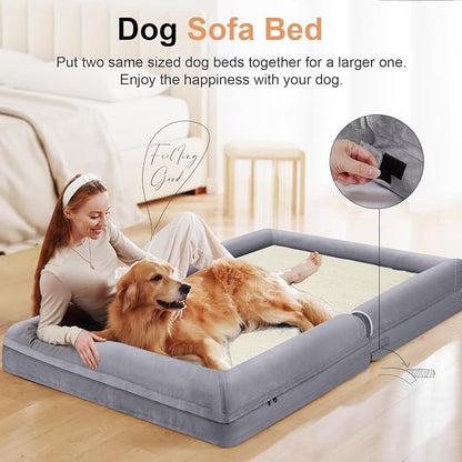 Large Dog Bed Orthopedic Washable: Beds Bolster XL Bed Big XLarge Dogs Egg - Image 3