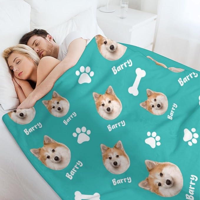 Personalized Paw Print Dog Blanket - Image 5