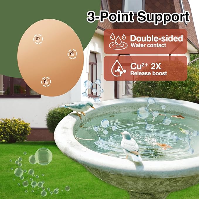 Bird Bath Copper Disc- Reinforced 99.99% Pure Copper Bird Bath Purification - Image 6