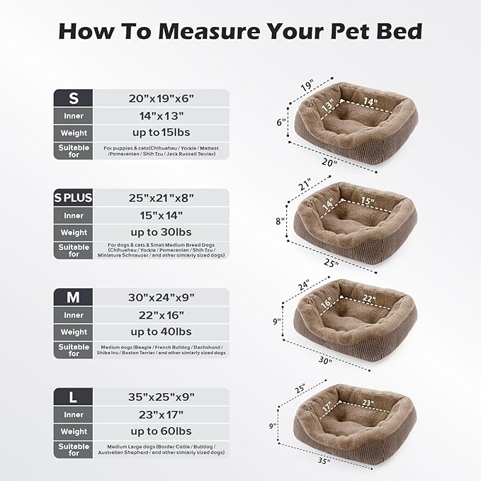 INVENHO Large Dog Beds Large Sized, Washable Orthopedic Warming Soft Sleeping - Image 5