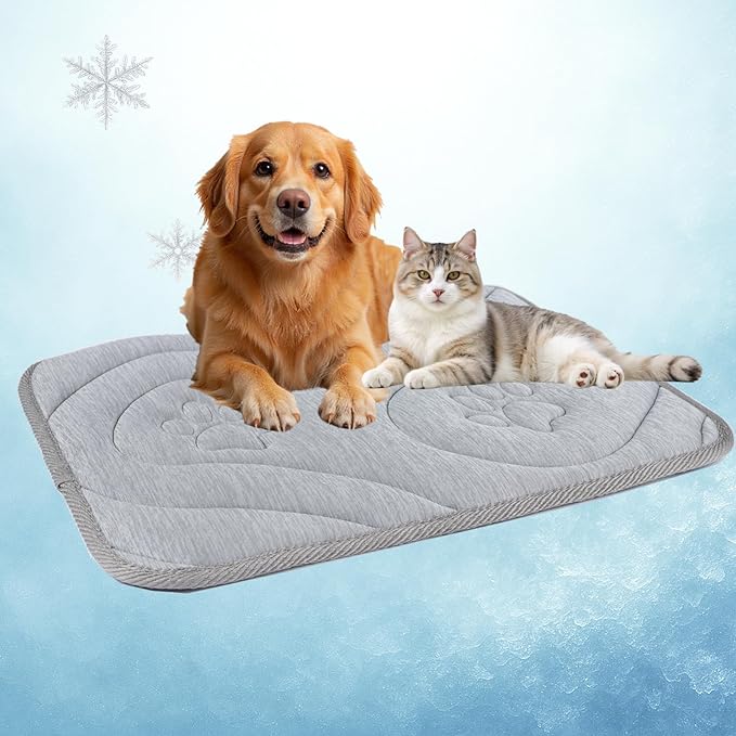 Dog Cooling Mat, Reversible Cool & Warm Pet Orthopedic Pad, Thick Mat by Unknown