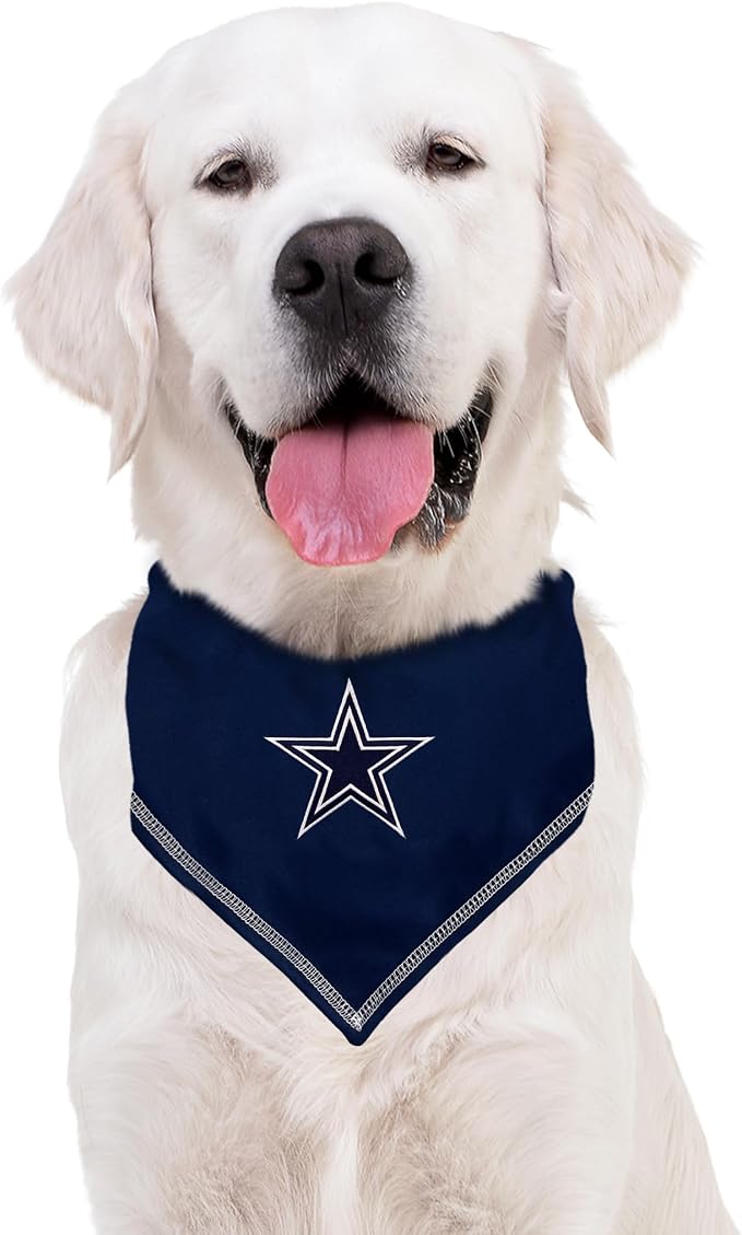 Pets First NFL Dallas Cowboys TIE Bandana, Large/X-Large. Dog Bandana Scarf Bib - Image 5