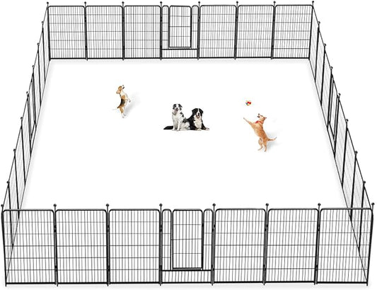 Dog Playpen 40 inch 30 Panels Indoor Outdoor Dog Pen by Jhsomdr
