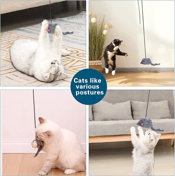 Kalimdor Interactive Cat Feather Toys, Retractable Teaser Toy ，Hanging - Image 7