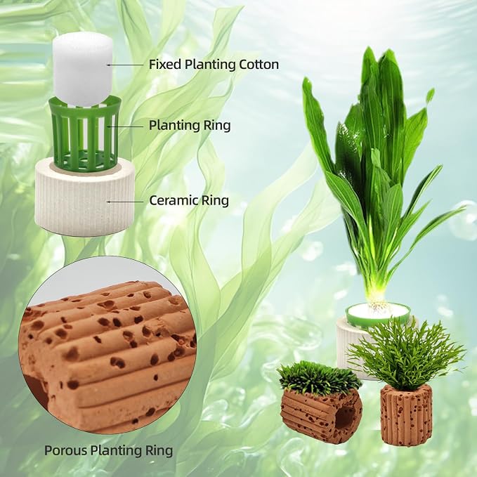 16 Pack Aquarium Plant Weights, Aquatic Plants Fixed Ring Set, Anti-Floating - Image 4