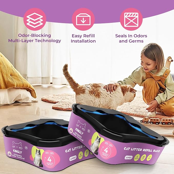 Premium Cat Litter Refill Bags |Jumbo 28FT 2-Pack | Lasts Up to 4 Months | 2 - Image 8