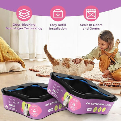 Premium Cat Litter Refill Bags |Jumbo 28FT 2-Pack | Lasts Up to 4 Months | 2 - Image 8