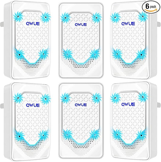 Plug in Air Ionizer 6-Pack, Negative Ion Air Purifier Plug In, Mini Filterless by QWUE