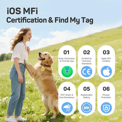 Plike Smart Pet Tracker​ for Apple Find My, Dog Tracker Tag - Image 6