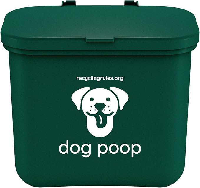 Small Hanging Wastebasket for Dog Poop in Green by RecyclingRules