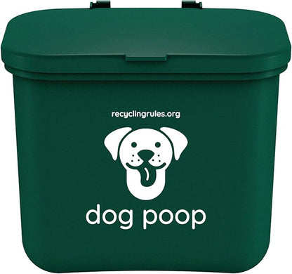 Small Hanging Wastebasket for Dog Poop in Green by RecyclingRules