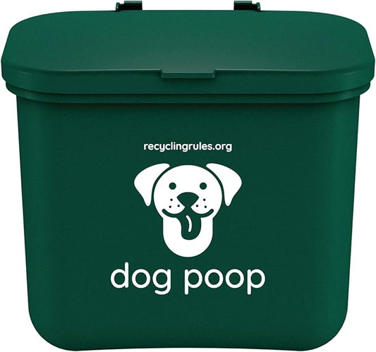 Small Hanging Wastebasket for Dog Poop in Green by RecyclingRules