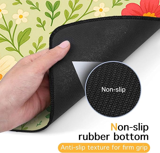 Absorbent Pet Feeding Mat Floral Design - Image 7