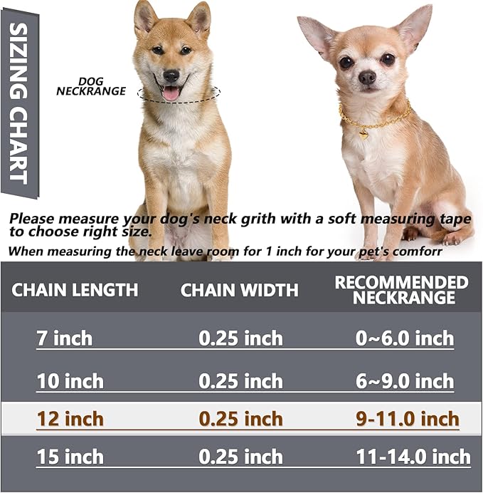 HOWWFALY Dog Collar and Cat Chain Necklace Stainless Steel Adjustable 18K Gold - Image 3