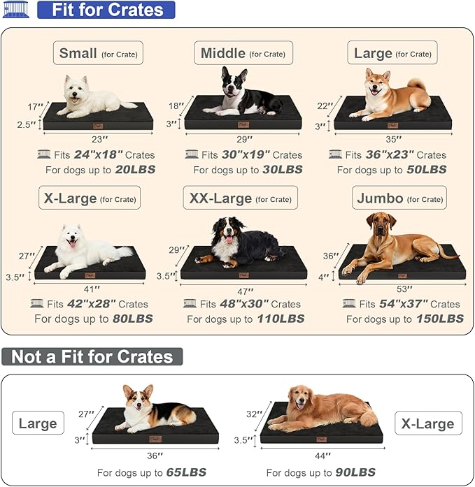 Plush Orthopedic Dog Bed for Medium Dogs & Puppies, Waterproof Dog Beds 29x18 - Image 2