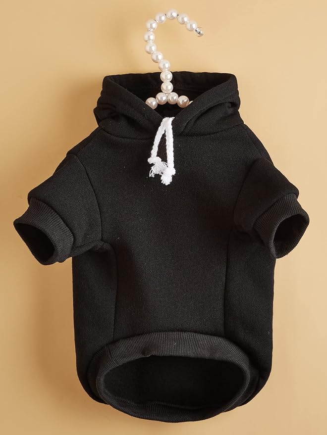QWINEE Basic Dog Hoodie Sweatshirt Puppy Sweater Warm Cat Costumes Pet Clothes - Image 5