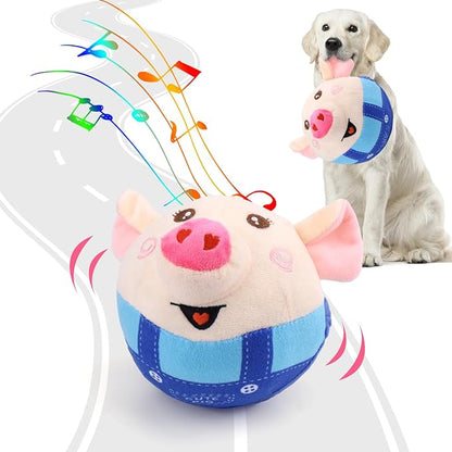 BABORUI Interactive Dog Toys Pig, Jumping Squeaky Dog Toys by BABORUI