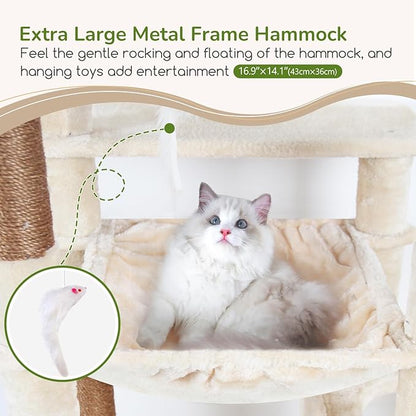 Globlazer Heavy Duty Cat Tree Tower, 70inch Sturdy Cat Tree - Image 4