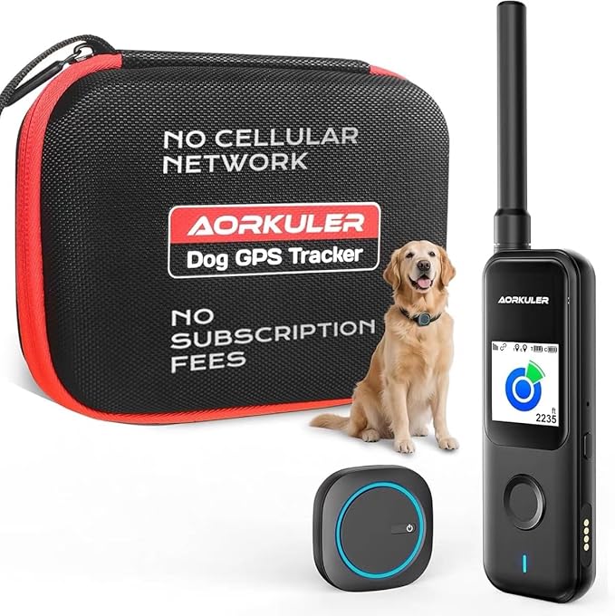 Aorkuler GPS Dog Tracker – Track Your Dog Up to 3.5 Miles Without Phone or Cell by Aorkuler