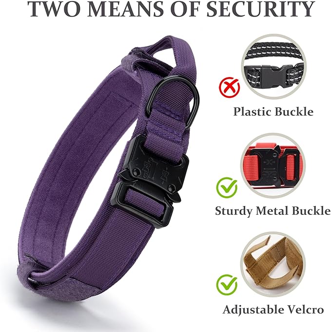 Tactical Dog Collar, Adjustable Military Training Nylon Dog Collar - Image 4