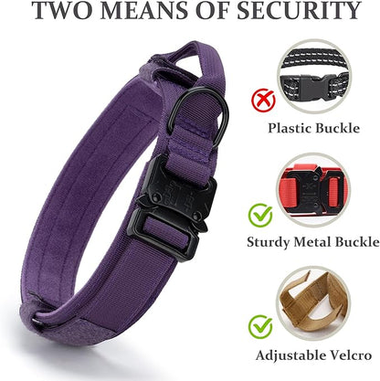 Tactical Dog Collar, Adjustable Military Training Nylon Dog Collar - Image 4