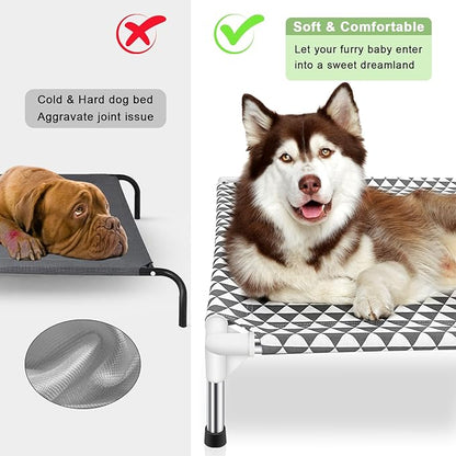 Elevated Outdoor Dog Bed, X-Large Size, Cotton Material, Non-Slip Feet - Image 2