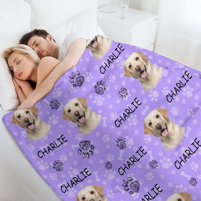 Personalized Paw Print Dog Blanket - Image 5