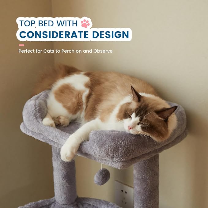 Cat Tree for Indoor Cats, 32 Inch Tall Cat Tower - Image 4