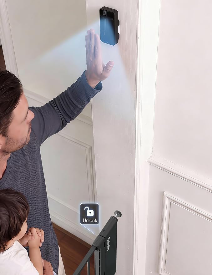 Babelio Smart Baby Gate with Auto-Unlock/Close, Pressure Mounted No Drill - Image 7