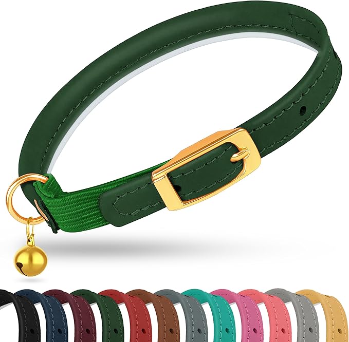 OOPSDOGGY Rolled Leather Cat Collar by OOPSDOGGY