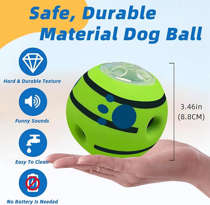 Interactive Puzzle Dog Treat Ball, Treat Dispensing Enrichment Dog Toys Ball - Image 4