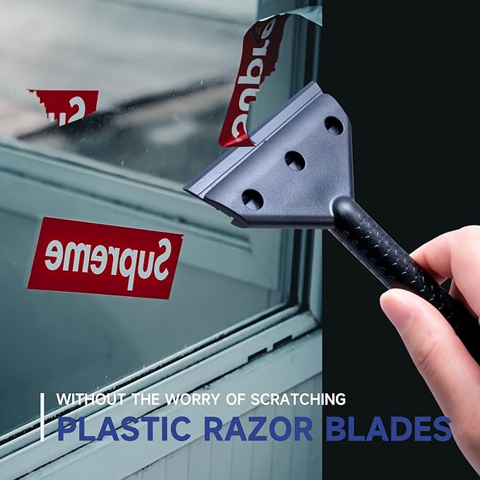 FOSHIO Long Handle Plastic Razor Blade Scraper - Image 5