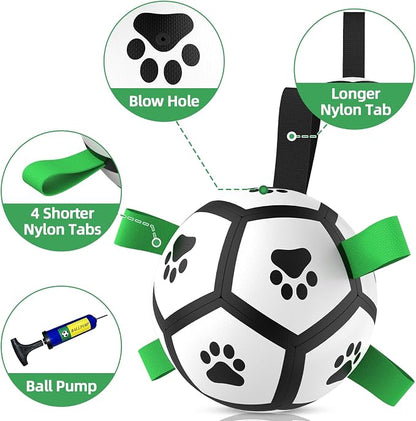 QDAN Dog Toys Soccer Ball with Straps, Interactive Toys - Image 8