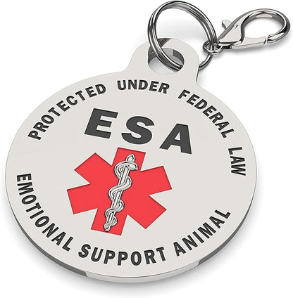 Double Sided Small Breed Emotional Support Animal ESA Tag Red Medical Alert - Image 5