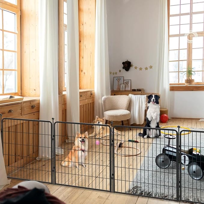 Dog Playpen 32 inch 12 Panels Indoor Dog Pen - Image 7