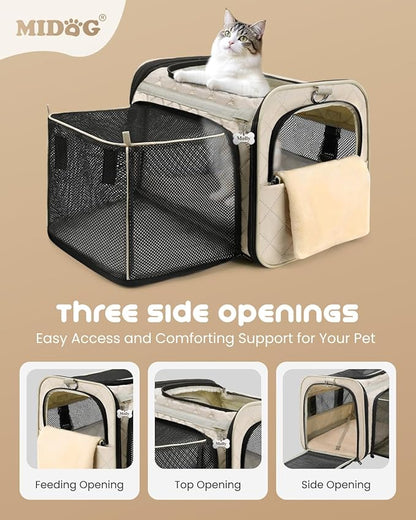 MIDOG Cat Carrier Soft for Small to Medium-Sized Cats, TSA Airline Approved - Image 3