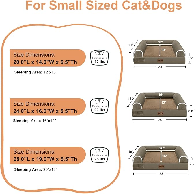 Small Dog Bed Orthopedic Washable: Beds Bolster Small Sized Dogs Bed Egg Crate - Image 6