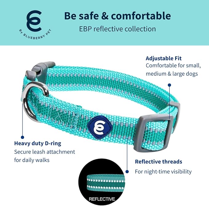 Blueberry Pet Essentials Matching Large Dog Collar | Adjustable Classic Solid - Image 2