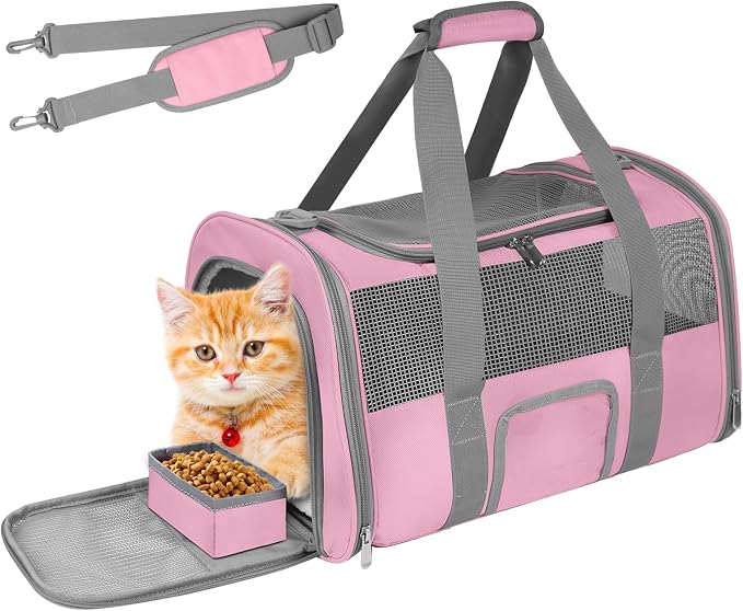 Soft - Sided Pet Carrier for Cats and Small Dogs, Airline - Approved, Foldable - Image 4